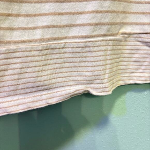 Doe & Rae White & Cream Pocket Detailed Striped Long Sleeve Size M - Picture 5 of 11